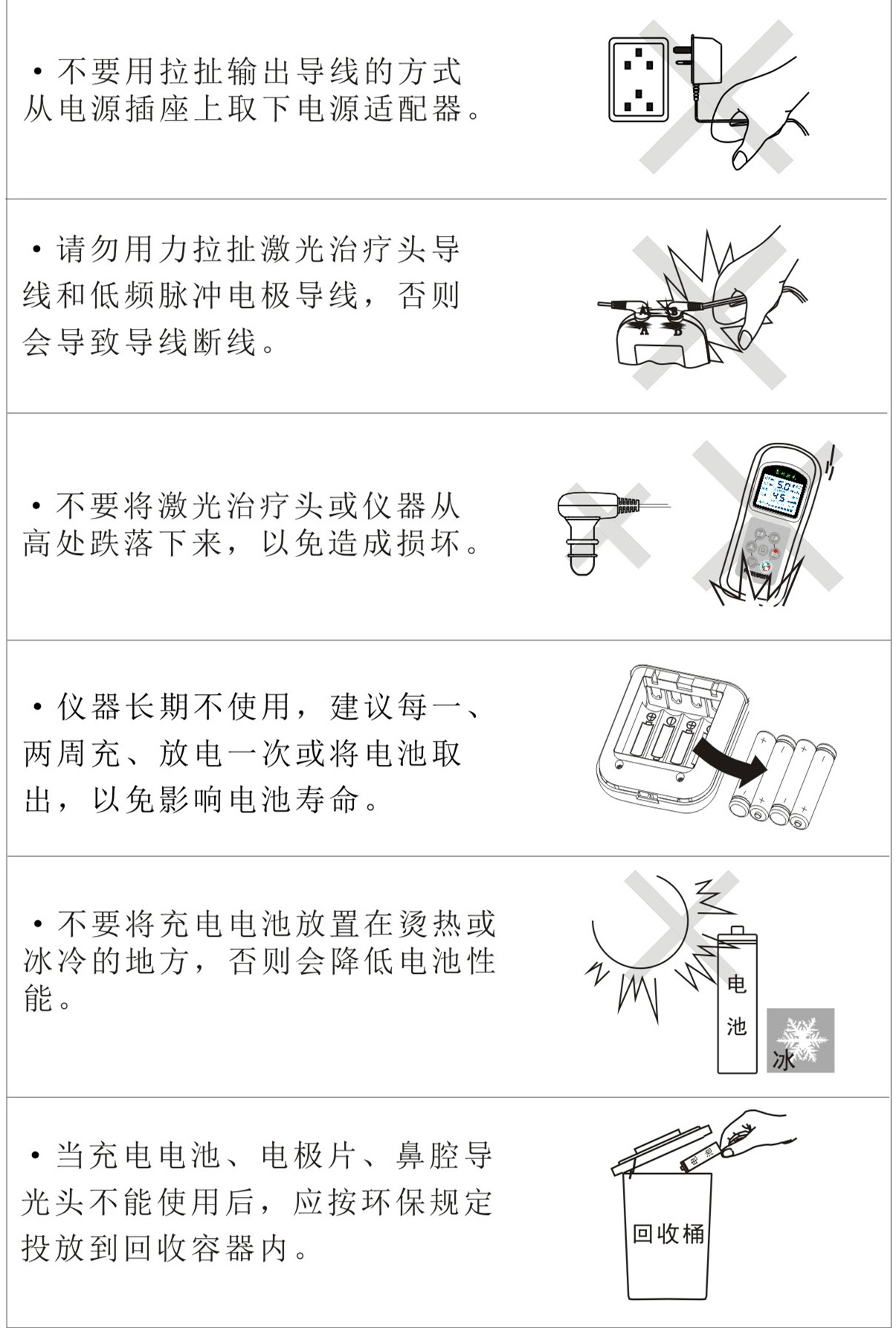半導(dǎo)體激光低頻治療儀GX-2000A－日常保養(yǎng)、安全注意事項